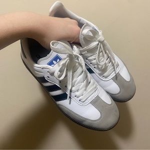 adidas og sambas in cloud white core black and gum gray color way